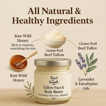 Whipped Tallow Face & Body Butter - 60g