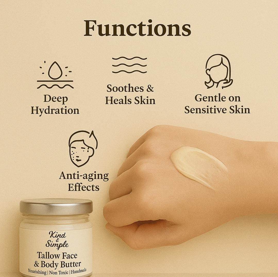 Whipped Tallow Face & Body Butter - 60g
