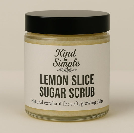 Lemon Slice Sugar Scrub – Brightening Body Exfoliant 125ml